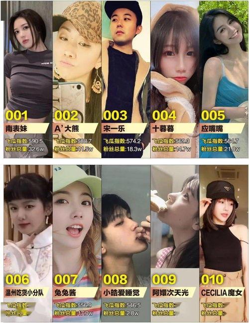 温州网红潜力榜排名,揭秘网红潜力榜排名背后的风云变幻